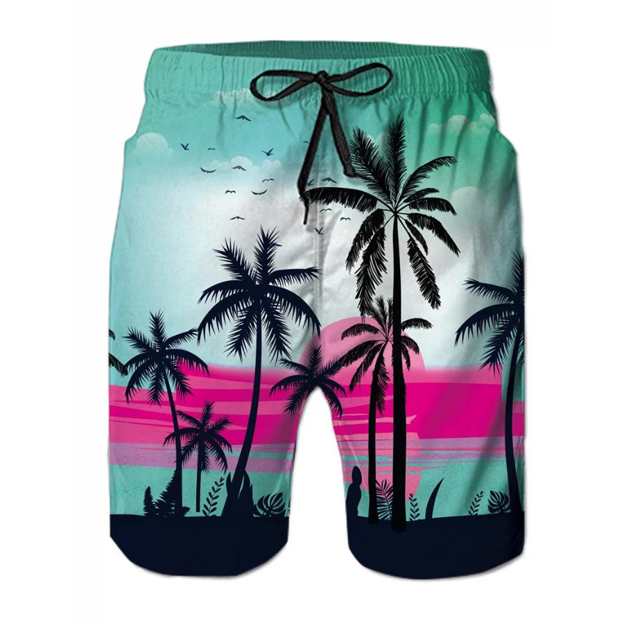 Funny Animal Dinosaur Beach Shorts Pants Men 3D Printing Surfing Board Shorts Summer Hawaii Swimsuit Swim Trunks Cool Ice Shorts