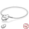 925 Sterling Silver Basic Snake Chain Fiori Blu Ondulato Slider Bracciali Adatti Originale Marchio Charms Donne Ragazza Fai da Te Creazione Gioielli