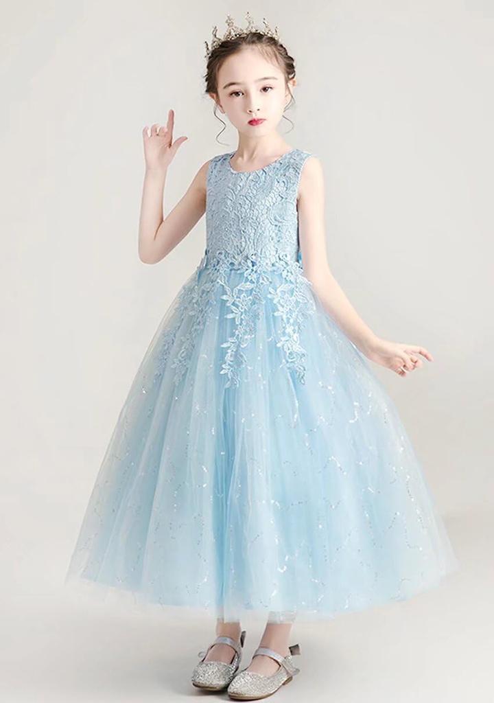 TYQQU Formal Formal Wedding Long Kindergarten Entrance Light Size 140 Kids' Dress, Junior, Piano, Party, Concert, Dress, Dress, Recital, Girls'