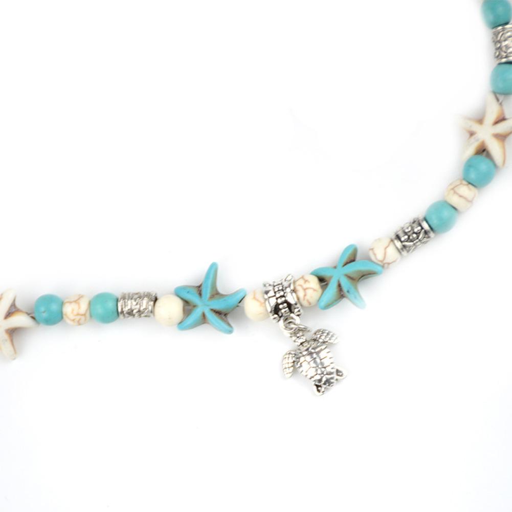 1pcs Women Elegant Starfish Turquoise Fashion Foot Chain Beach Delicate Foot Anklet