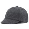 Short Brim Hat Men's Winter Woolen Baseball Cap Large Size Large Plush Thickened Warm Short Edge Equestrian Cap