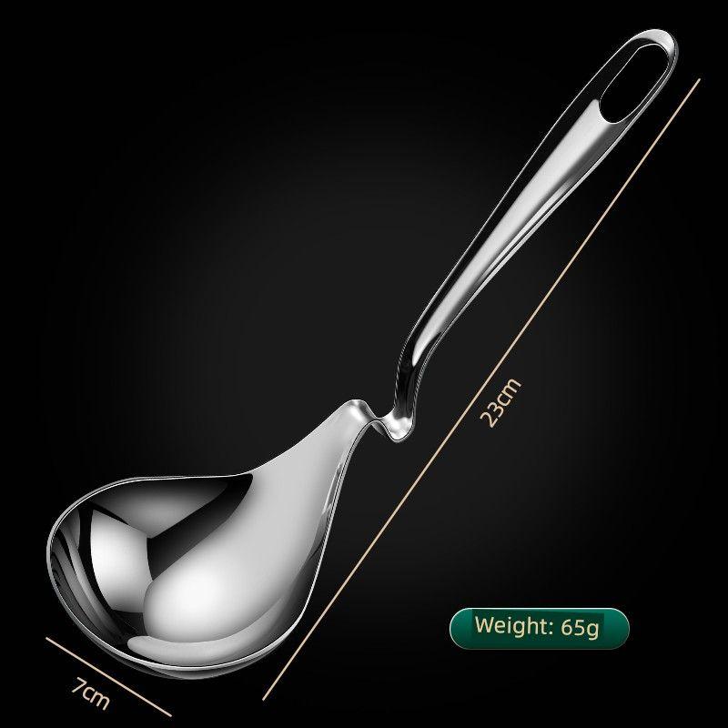 Dining Table Spoon Soup 316 Stainless Steel Spoon Soup Spoon Deepening Thickening Big Head Spoon Household Soup Spoon Soup Porridge Porridge Spoon 316 Hanging Type (Soup Spoon)