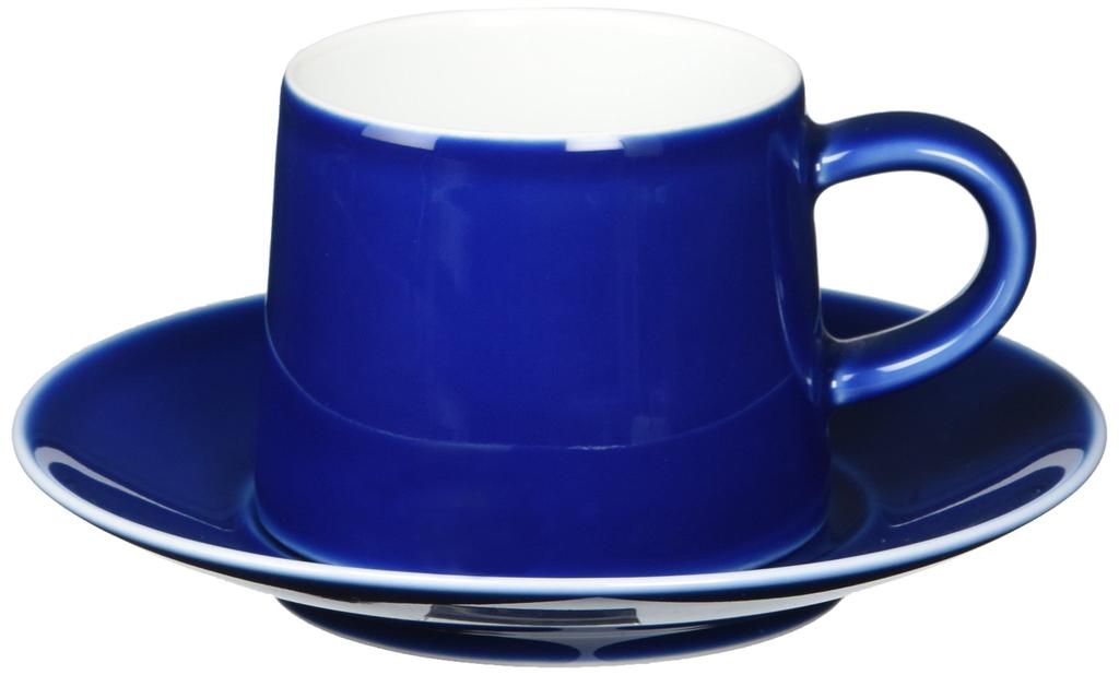 Hakusan Pottery cup and saucer Blue Cup 10 x x 6cm Plate x 2cm series Hasami ware Made in Japan M-shaped (approx.) 7 13.5 M-shaped