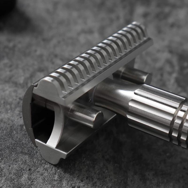 Yaqi Mens Raw Color Version Bohemia 316 Stainless Steel Adjustable Baseplate New Safety Razor Retro Fashion High Quality Razor