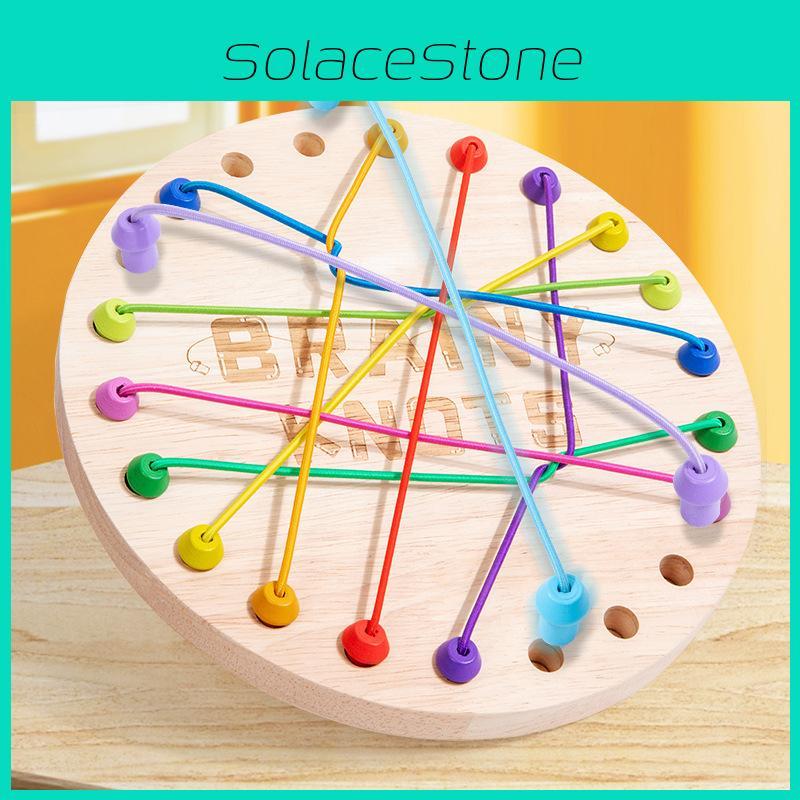 Rope Puzzle Game For Kids With Wooden Material And Brain Teaser Fun For Family Play
