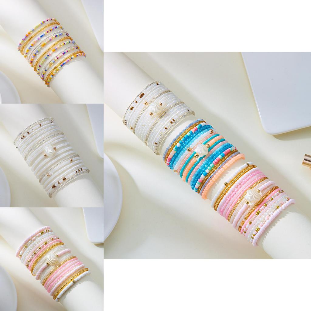 Minimalistische Perlenarmbänder im Westernstil mit geometrischem Design für Frauen Geschenk