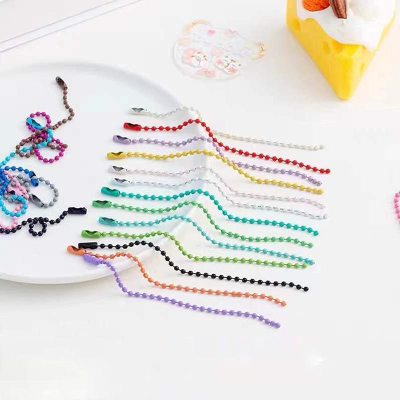 100Pcs Ball Bead Chains Fits Key Chain/Dolls/Label Hand Tag Connector For Diy Bracelet Jewelry Making Accessorise 10Cm