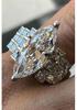 San Jie Women's Marquise Zirconia Banquet Ring – European & American Creative Simulated Diamond Engagement Ring