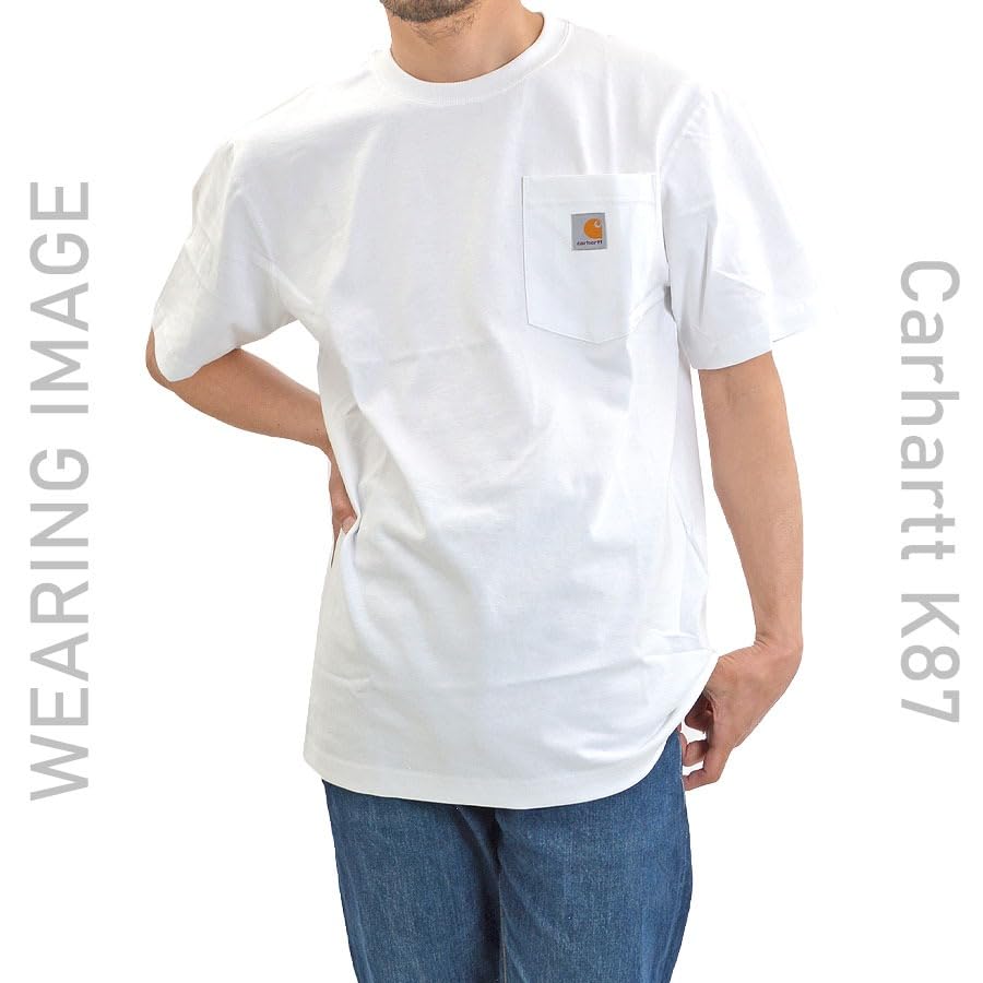 Carhartt Short Sleeve Pocket Size CTK87 Men's T-Shirt, Small, Navy,