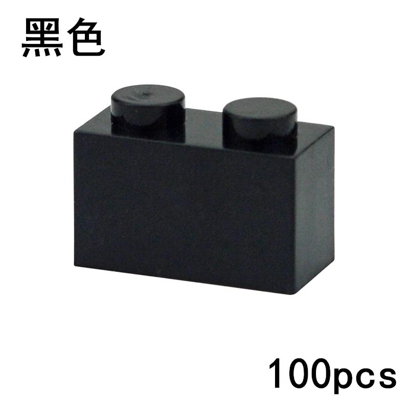 100pcs Bricks Compatible 3004 1x2 Dots DIY Building Blocks Thick Figures Brick Educational Creative Construction Toys For Kids