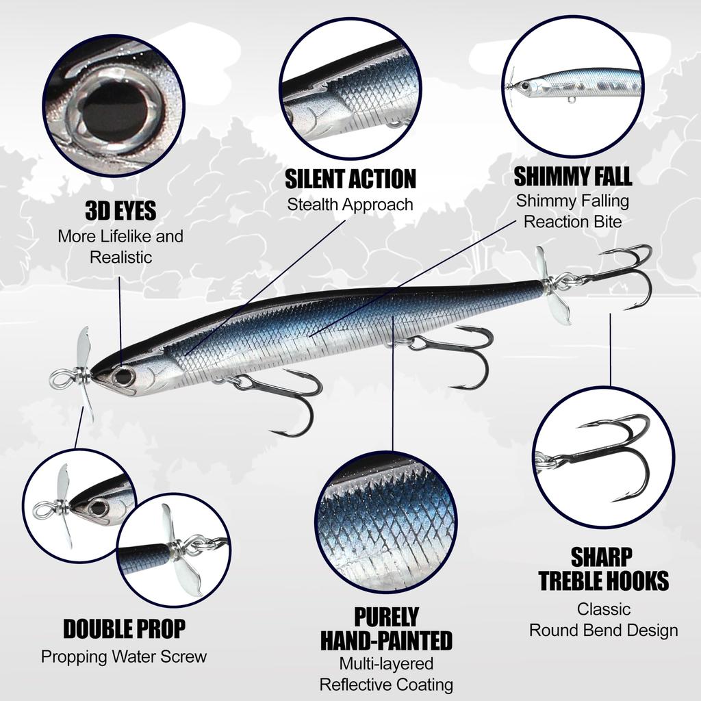 Lucky Craft USA Screw Pointer 110 Fishing Lure Minnow Aurora (052 Black)