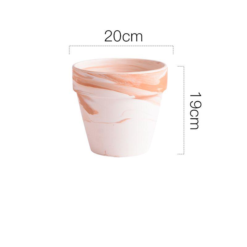 Terracotta Nordic Ceramic Flower Pot with Tray - Large, Coarse Pottery for Succulents and Pothos