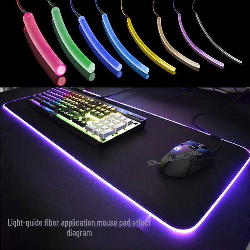 Flexible Fiber Optic Light Guide: MMA Teflon Side Emitting Plastic Strip