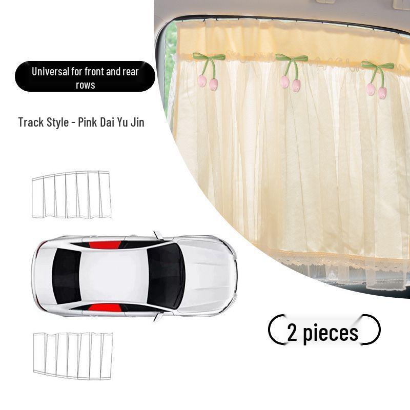 Car Sunshade Blackout Curtain with Suction Cups for Heat Insulation and Baby Privacy