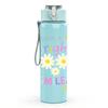 1PC Give A Bright Smile Letter 750ml Color Plastic Sports Water Bottle Leakproof Flip Straw Lid Suitable for Sports Office Home Use
