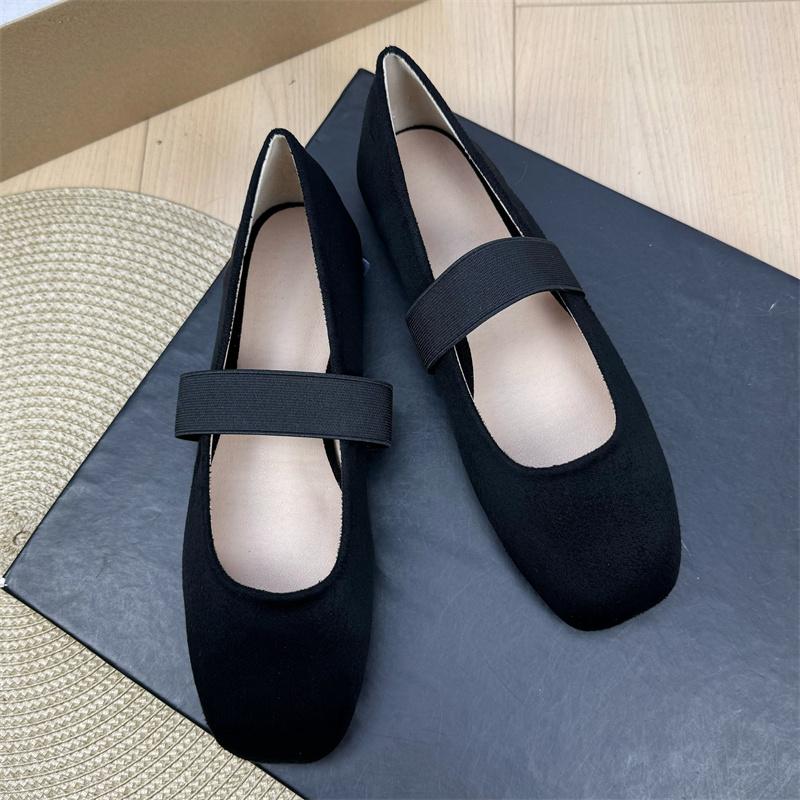 Fashion Flat Shoes for Women Retro Square Toe Shallow Mouth New Summer Ballet Mary Jane Shoes Plus Size Casual Women's Shoes 42 43
