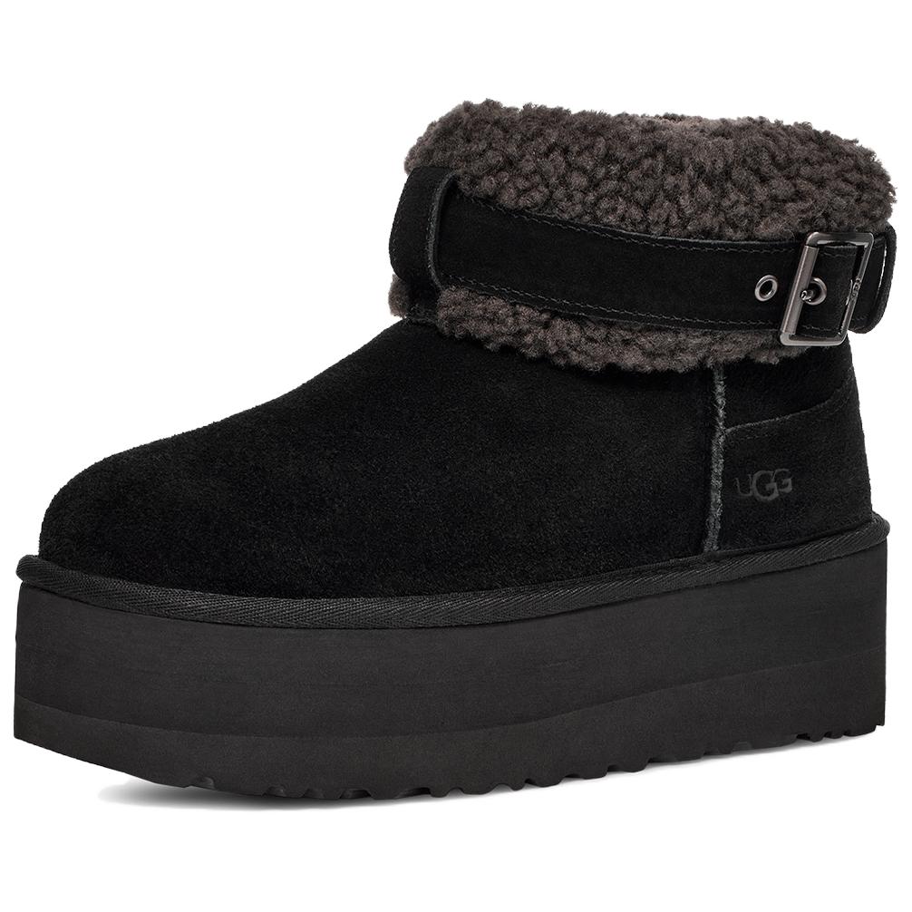 UGG Sheepskin Versatile Comfortable Trendy Fashion Short Snow Boots Women boots Black 1144041-BLK