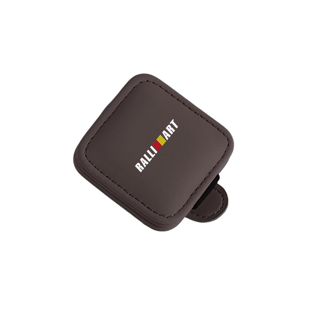 Leren Zonneklep Auto Bril Clip Auto Zonnebril Houder Accessoires Voor Mitsubishi Pajero Outlander Montero Lancer Triton l200
