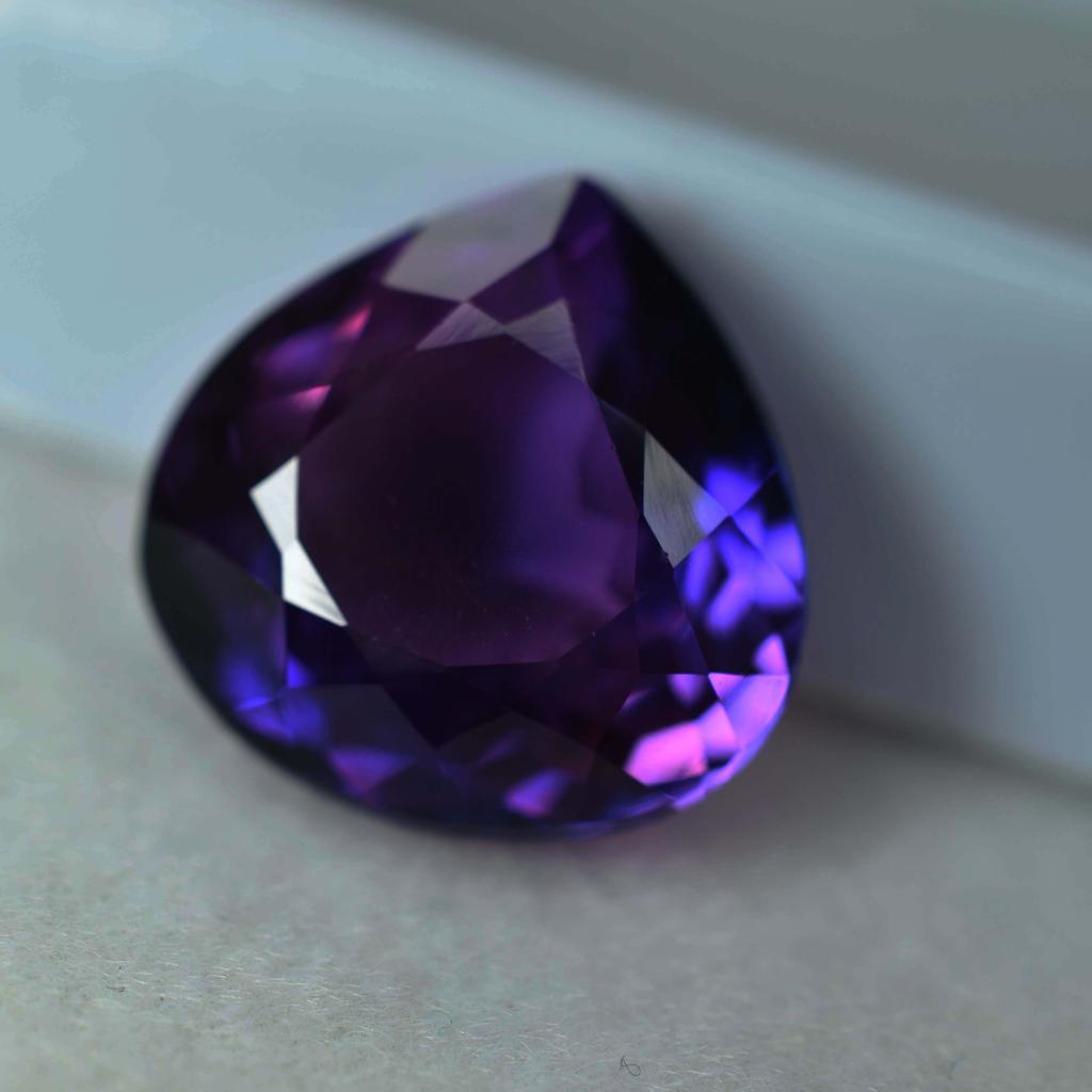 Authentic Natural Purple Tanzanite Pear Cut 6.4 Ct Rare Loose Gemstone