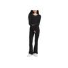 Nike Solid Color Round Neck Short Sports Casual Knit Long Sleeve T-Shirt Women Tops Black FN3662-010