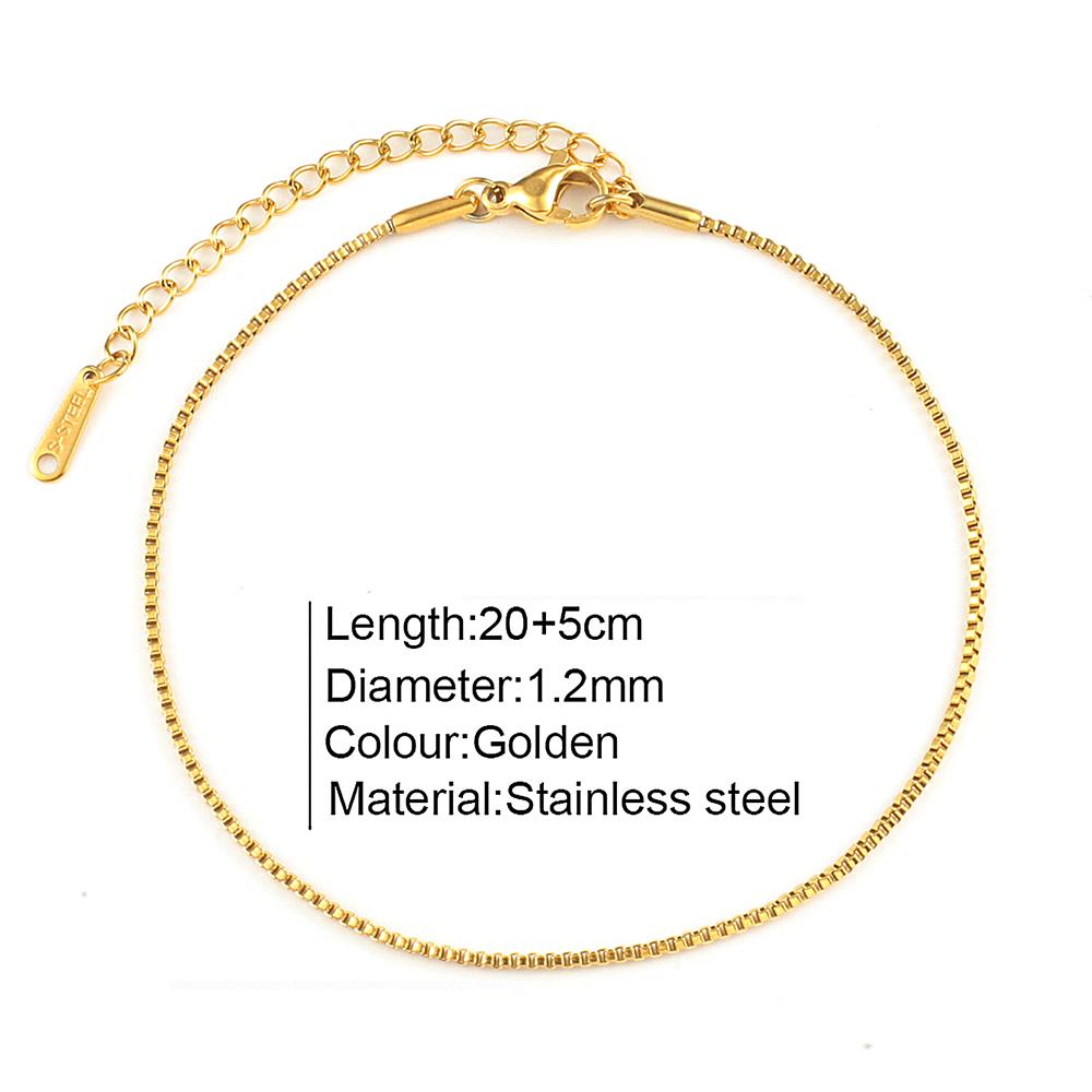 Stainless Steel Delicate Anklet for Women Gold Color Chain Anklet Bracelets On The Leg Do Not Fade Anklet Jewelry Women 2025 New