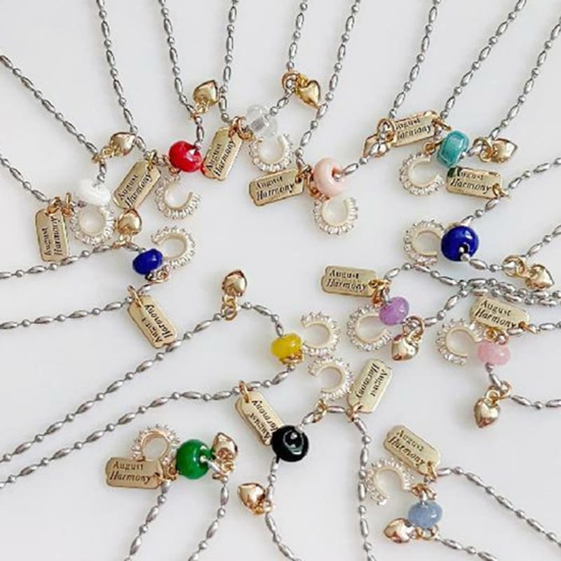

August Harmony Lucky days Necklace (13colors) SILVER+GOLD PENDANT