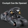 Large Scale 1:18 Batmobile Car Model Toy The Dark Knight Trilogy Sound Light Sliding Spray Alloy Vehicle Models Ornaments Gifts