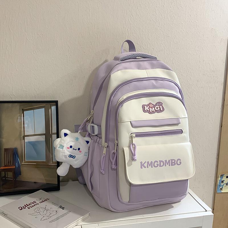 Large capacity backpack junior high school high school student casual backpack women's fashion travel high value spine protection student schoolbag