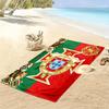 Portuguese Heritage Royal Emblem Beach Towel Beach Towel for Vacation Photos Portable for Travel Outdoor Pool Towel Seaside Absorbent Bath Towel