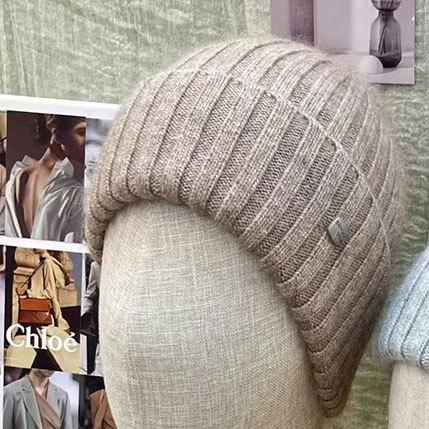 Premium Soft Waxy Skin-friendly Wool Hat Women's Autumn and Winter Warm Knitted Thickened Big Head Circumference Bag Head Hat
