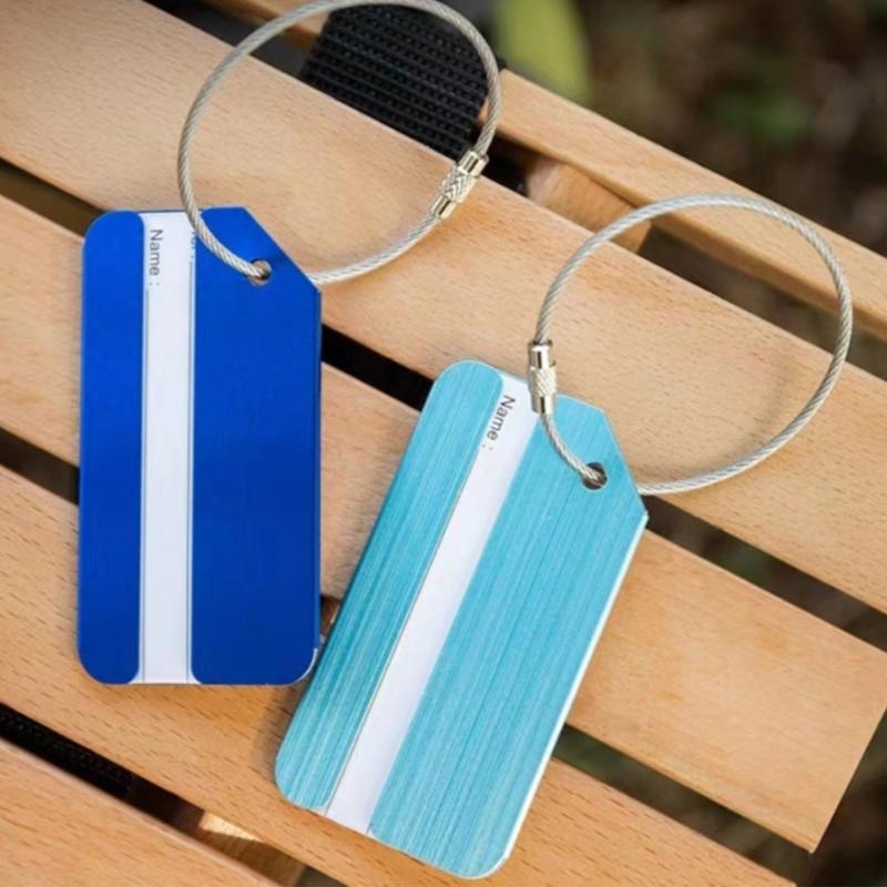 7 Pieces Practical Aluminum Alloy Luggage Labels With Privacy Protection And Wear Resistant Design Suitcase Identifier