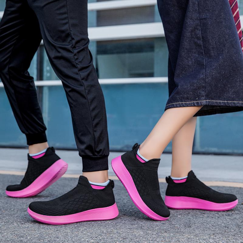 TUINANLE Women Shoes Soft Loafers Black Flat Sneakers Women's Moccasins Casual Flats Female Footwear Men Sock Shoes