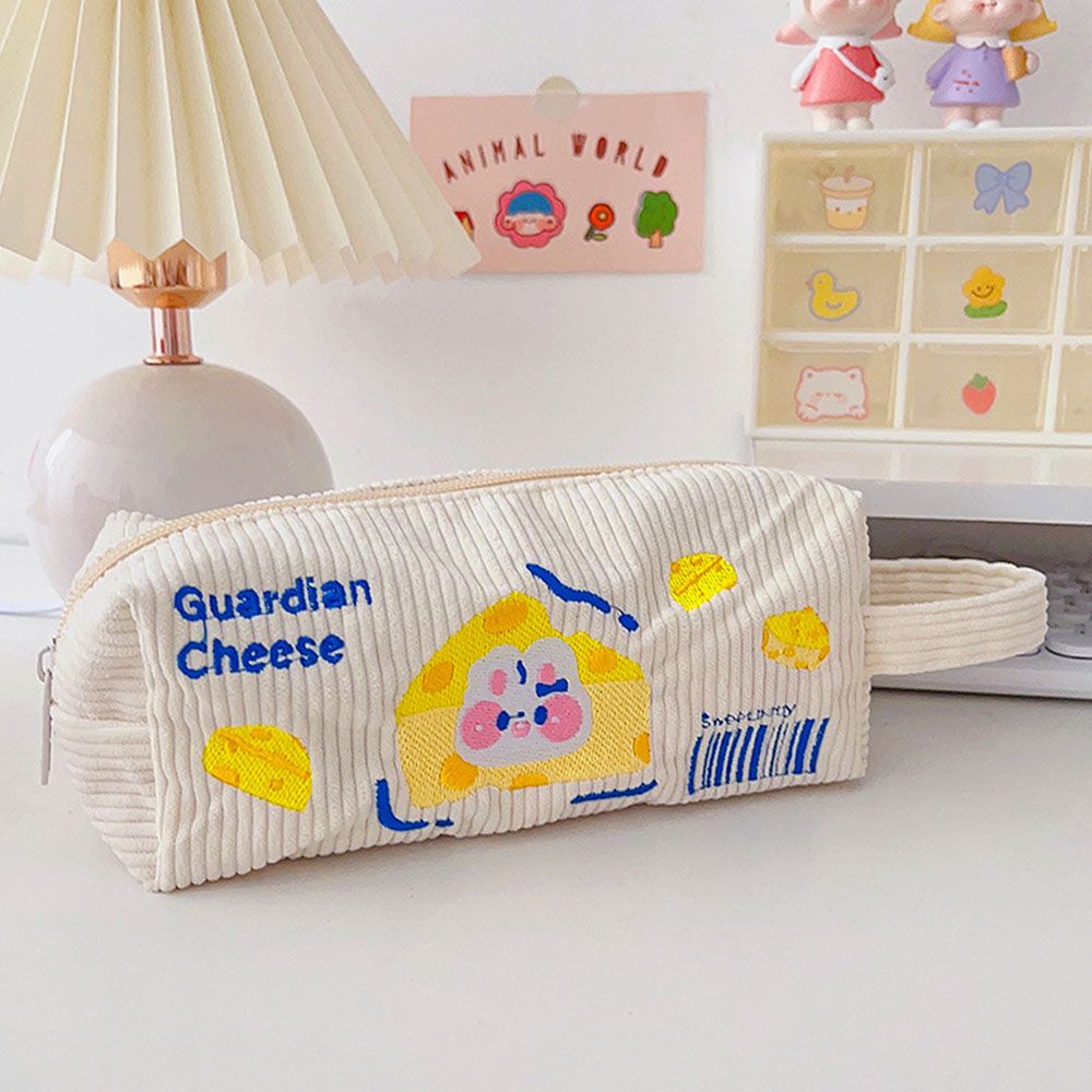 

Student Gifts Makeup Organizer Wrist Pencil Bag Cosmetic Pouch Plush Pencil Case Cartoon Pencil Box earth