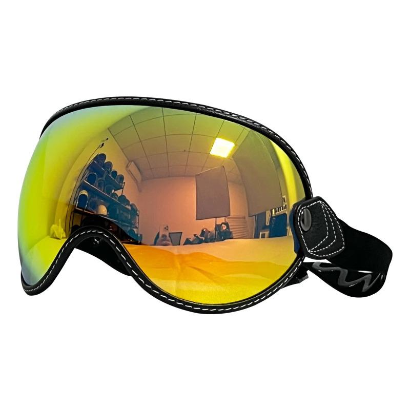 

JEF Ретро Пузырьковый Визор для Шлемов Full Face и 3/4 - Защита от Солнца, Ветра и Песка, Очки для Езды