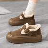 Platform Snow Boots Women's Winter Velvet Merad Loafer Cotton Shoes 2025 New One-pedal Versatile Birkenstocks