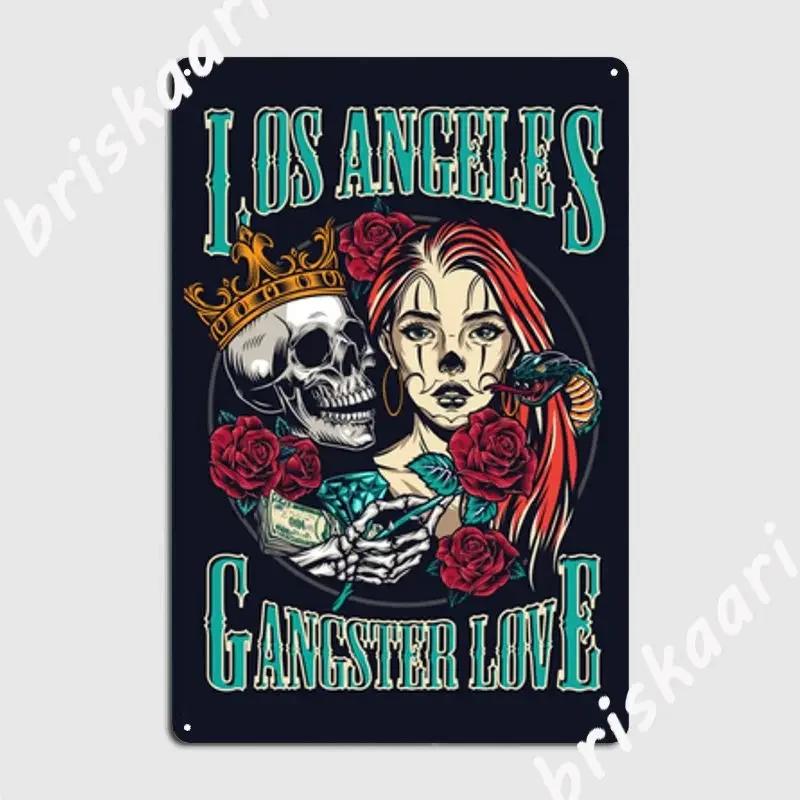 Vintage Tatoo Skull And Girls With Flowers Metal Sign Cinema Design Wall Decor Printed Create Tin Sign Poster 20X30CM