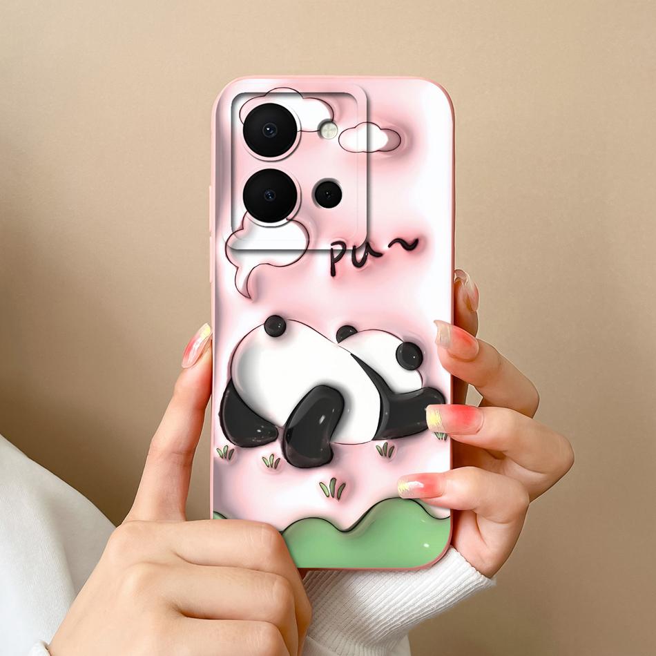 For Vivo Y36 4G 5G Phone Case Cute Design Camera Protection Back Cover For Vivo Y 36 Soft Liquid Silicone Shockproof Funda Shell