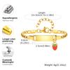 Personalized Customized Name Bracelet for Girl Boy Children, Strawberry Cherry Pendant Stainless Steel ID Bracelet for Kids