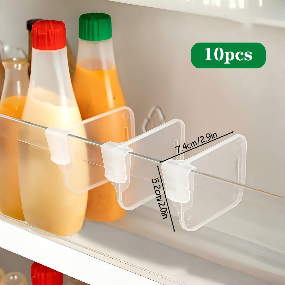 

Heavy-Duty Transparent Refrigerator Side Door Organizer Dividers - Kitchen Storage Space Management, Fridge Compartments