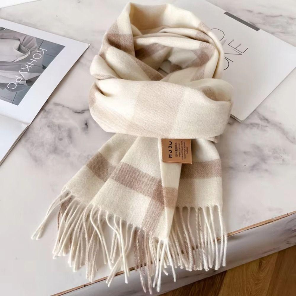 Thick Warm Winter Plaid Scarf Windproof Shawl Wrap Fashion Wool Scarf