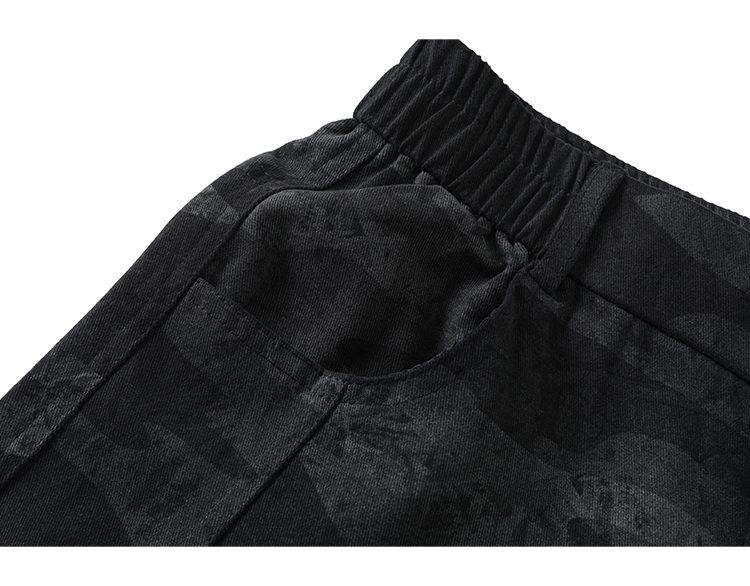 Men's Cotton Curved Leg Camouflage Casual Sweatpants - Spring 2026, High Street Style