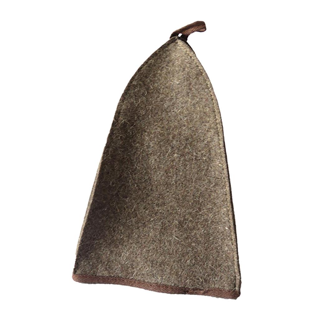 1x Sauna Hat 3mm Thick Anti Heat Headgear Banya Russian Style Wool Felt Shower Cap for Men Women Shower Bathing Accessories