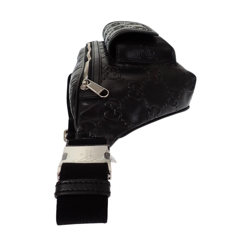 Gucci 645093_1W3CN_1000 Body Bag Black Leather Mens