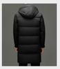 Men's Casual 90% White Duck Down Hooded Jacket - 2025 Winter Middle-aged Business Outerwear