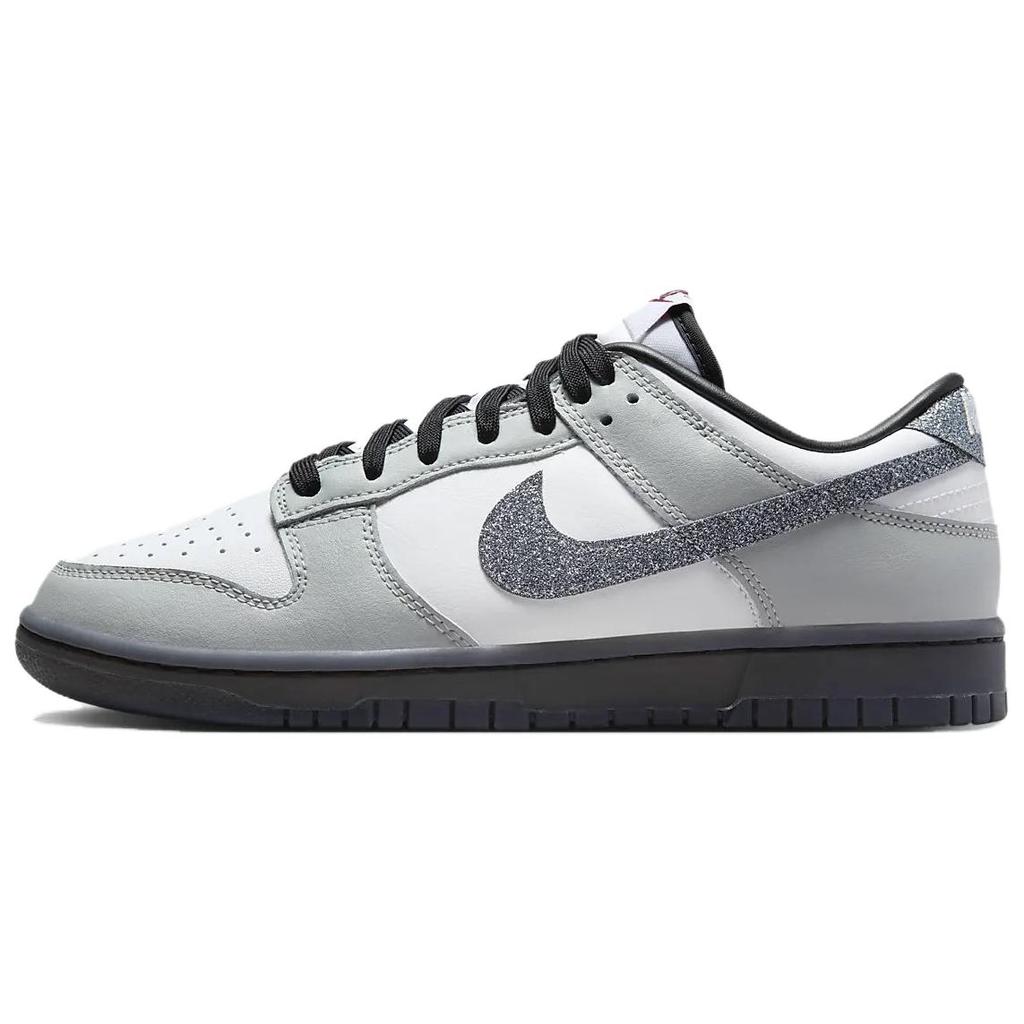 New Nike Dunk Low Lx Glitter Swoosh White Light Smoke Grey Women's HQ3462-191