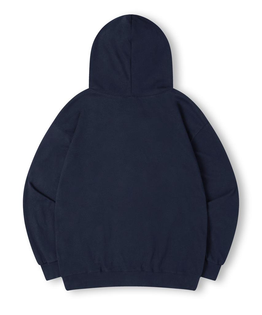 [Non-Fleece Or Fleece-Lined] Essential Oversized Hooded Sweatshirt Navy