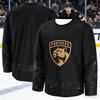 Tuta da Allenamento per Hockey su Ghiaccio Florida Uomo Nuova Edizione Nero e Oro 2026 - Stampa 3D, Traspirante, Maglia a Maniche Lunghe Famiglia