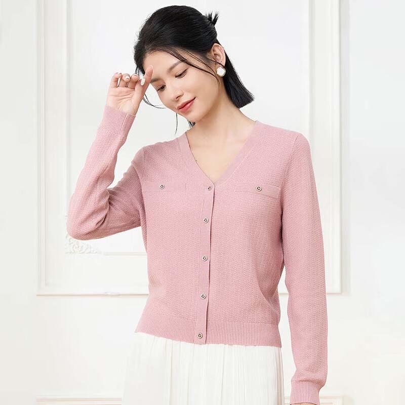 

JESSIE Women s V-Neck Button-Front Knit Sweater M