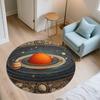 Solar System Pattern Round rug,Carpet Rug for Living Room Bedroom Sofa Playroom Decor,Non-slip Floor Mat,Holiday Gifts and Birthday Gifts.
