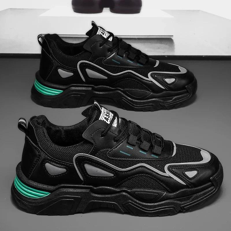 2024 Fashion And Comfortable Mesh Breathable Outsole Shoes Summer Hot Sale Mens Casual Shoes Thick Bottom Breathable Sneaker